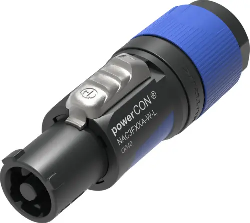 Neutrik Powercon NAC3FXXA-W-L Til kabel inlet 10-16mm blå 