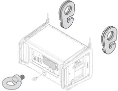 QSC LA108/LA112 Installation Kit 2 Shackles/1 Eyebolt