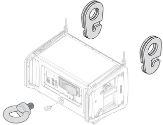 QSC LA108/LA112 Installation Kit 2 Shackles/1 Eyebolt