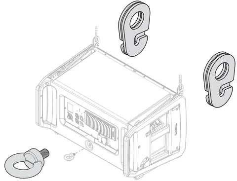 QSC LA108/LA112 Installation Kit 2 Shackles/1 Eyebolt