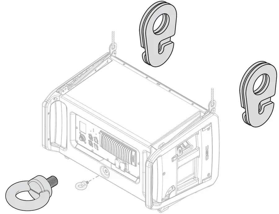 QSC LA108/LA112 Installation Kit 2 Shackles/1 Eyebolt 