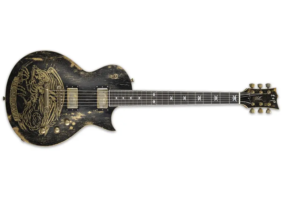 ESP Original Will Adler Warbird Distressed Black w/ Graphic 