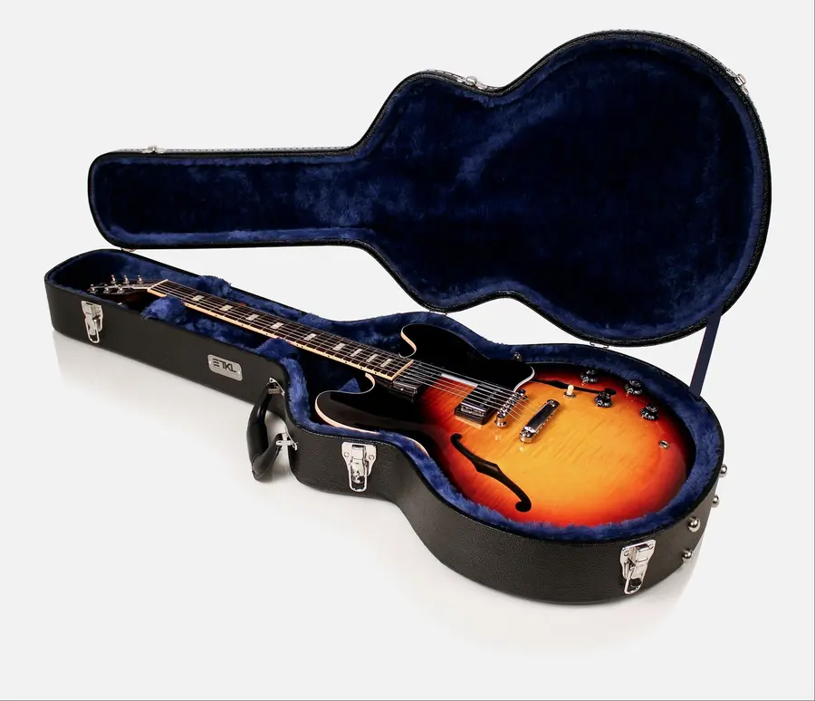 TKL Performer Hollowbody ES-335 Style Semi-Acoustic Guitar Hardshell Case 