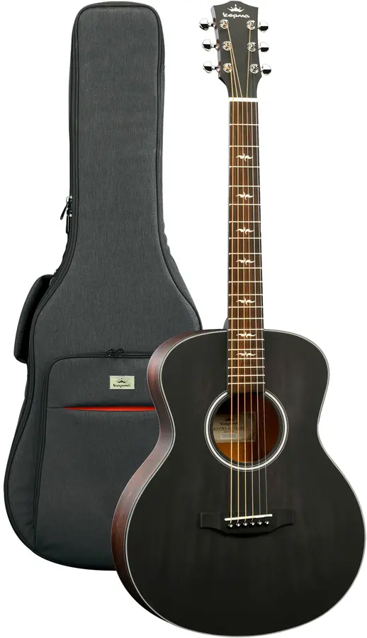 Kepma Guitars FS36 Mini OM Black Travel Series 