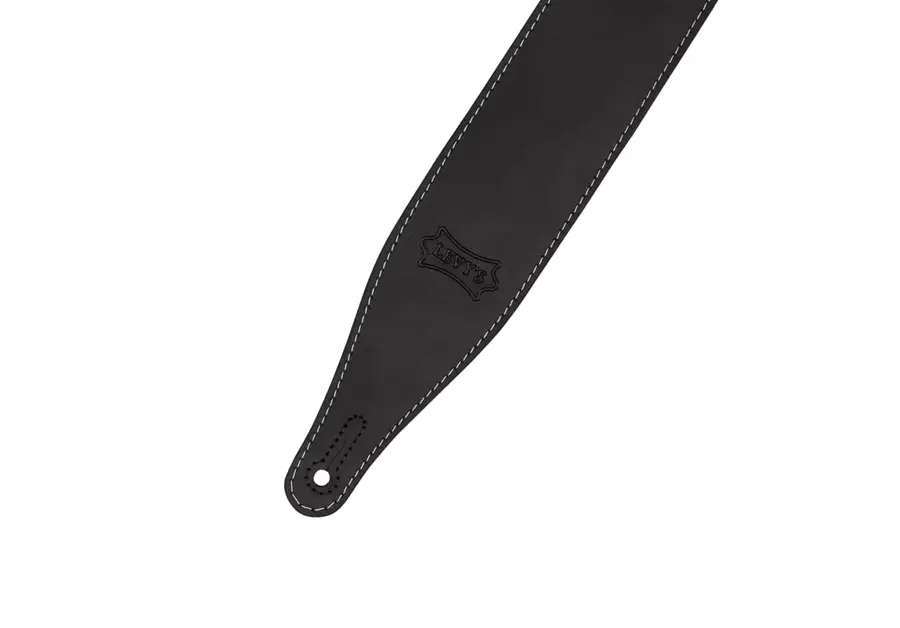 Levy's M17BAS-B 2.5” Wide Butter Leather Guitar Strap - Black Color 