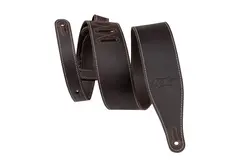 Levy's M17BAS-DBR 2.5” Wide Butter Leather Guitar Strap - Dark Brown
