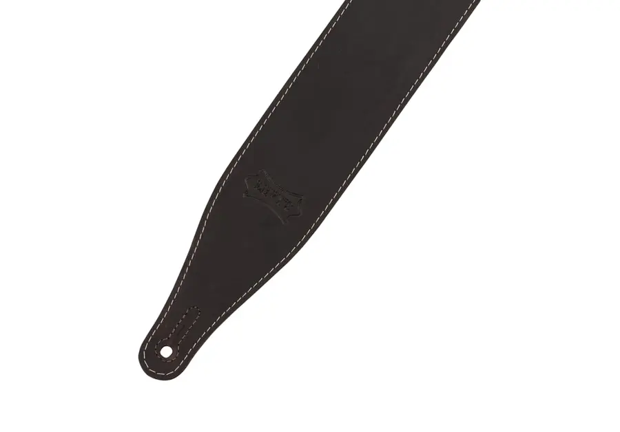 Levy's M17BAS-DBR 2.5” Wide Butter Leather Guitar Strap - Dark Brown 