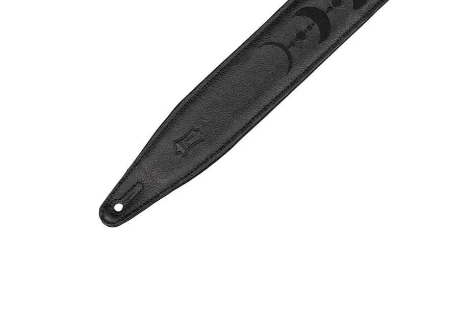 Levy's MG317MP-BLK-BLK 2.5" Leather Guitar Strap 48"-55'' Black 