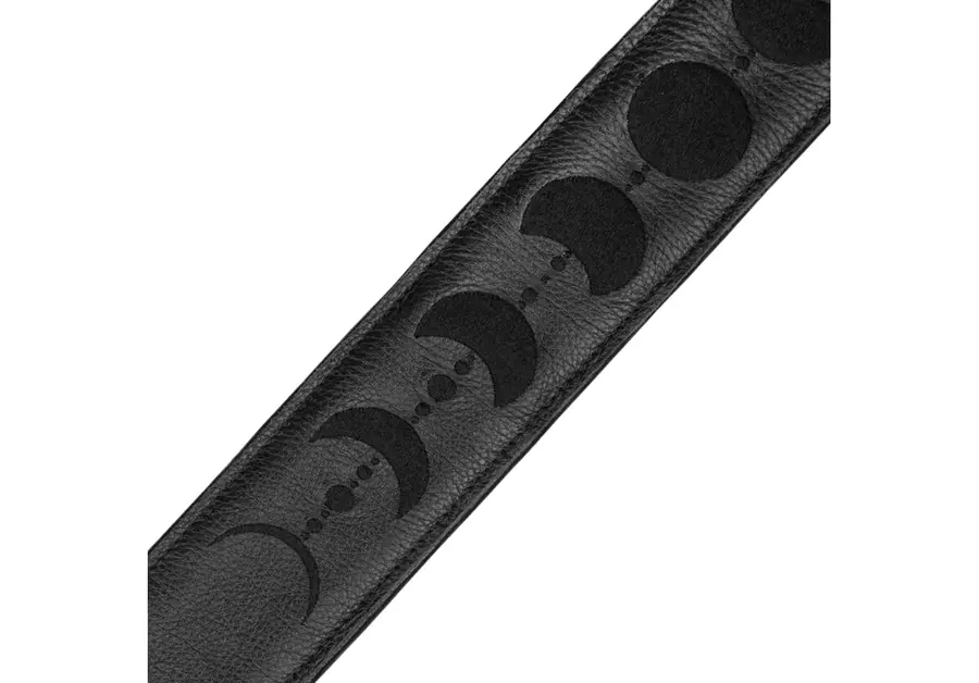 Levy's MG317MP-BLK-BLK 2.5" Leather Guitar Strap 48"-55'' Black 