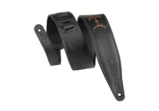 Levy's MG317MP-BLK-BRN 2.5" Leather Guitar Strap 48"-55'', Brown