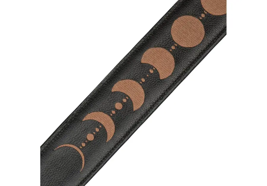 Levy's MG317MP-BLK-BRN 2.5" Leather Guitar Strap 48"-55'', Brown 