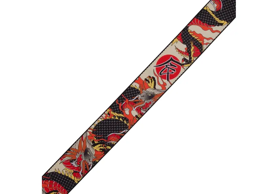 Levy's MPD2-123  2” Wide Polyester Strap Adj. up to 65", Japan Trad. Dragon 