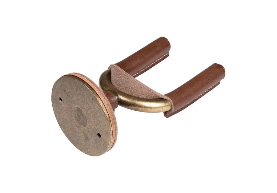 Levy's LVY-FGHNGR-BRBN Guitar Hanger Brown Veg-Tan Leather Yoke Wraps 