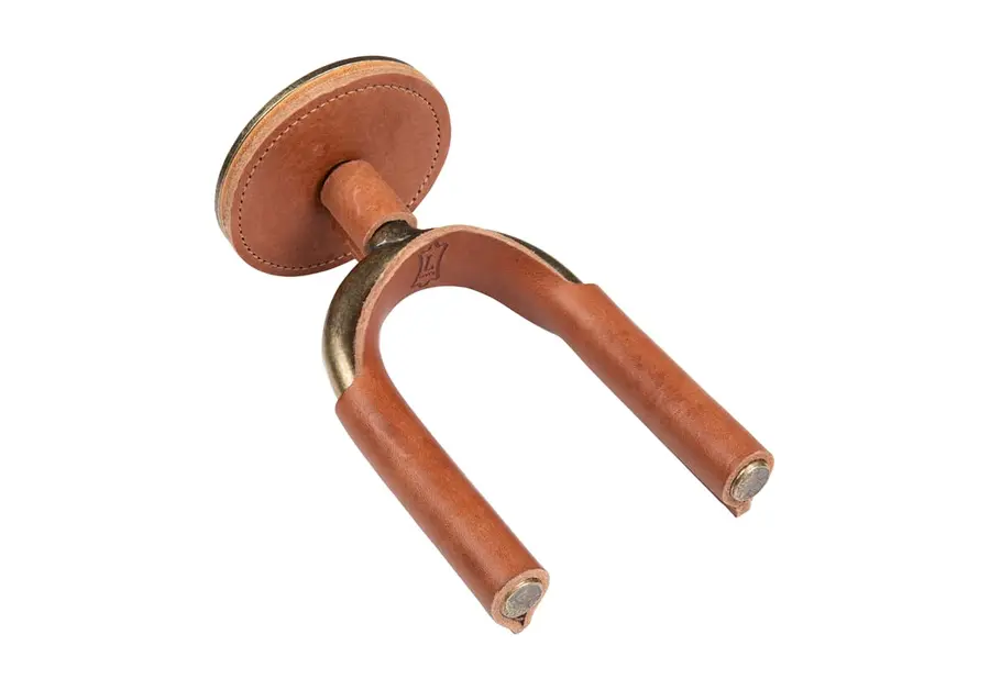 Levy's LVY-FGHNGR-BRBN Guitar Hanger Tan Veg-Tan Leather Yoke Wraps 