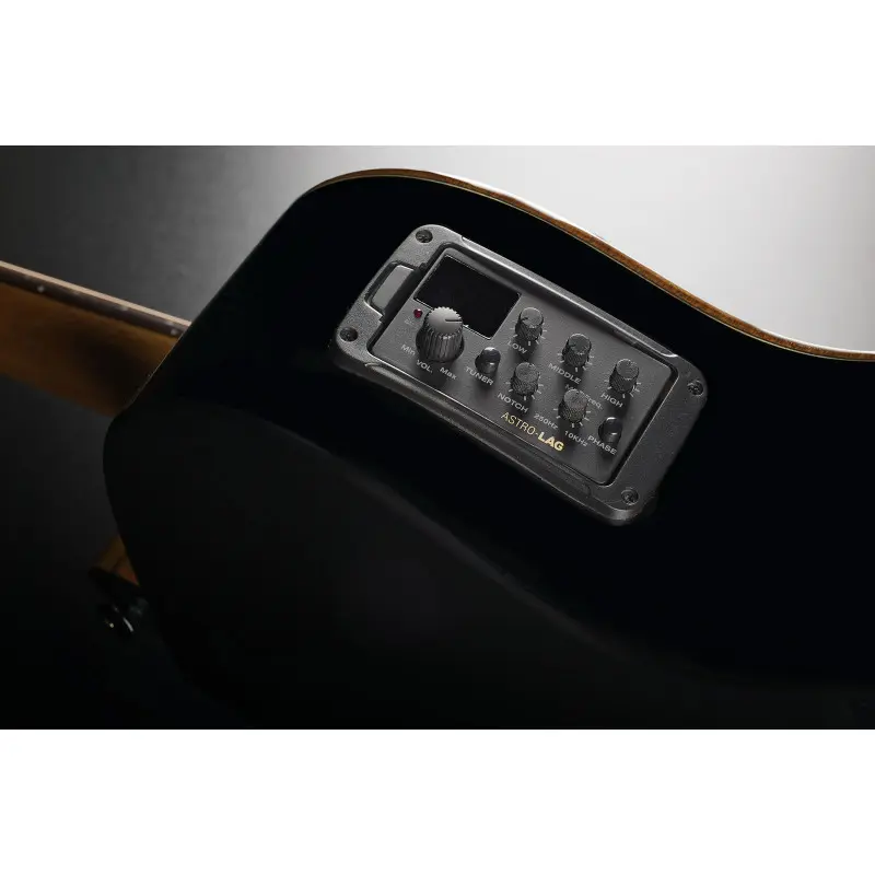 Lag Guitars T118ABCE-BLK Auditorium Bevel Cutaway Electro Black Spec. Ed. 