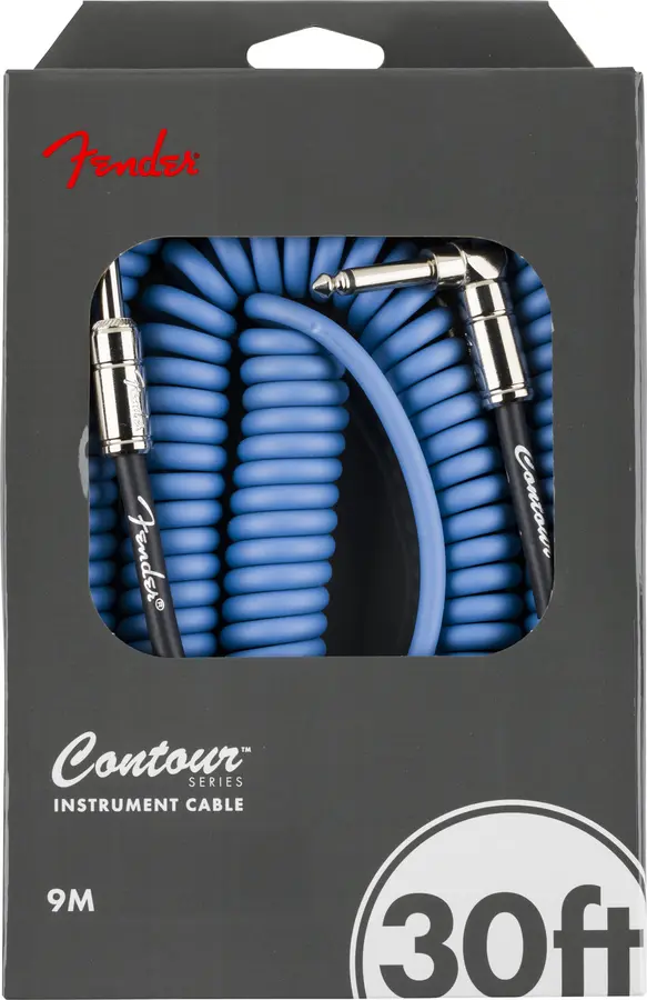 Fender Contour 30' Coiled Cable Lake Placid Blue 