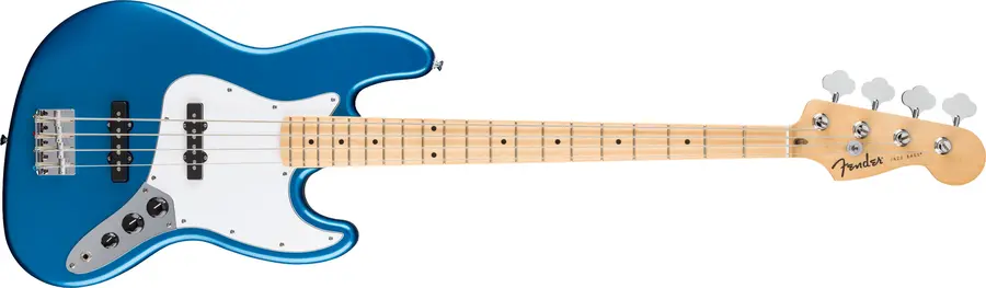 Fender Standard Jazz Bass MN, White Pickg, Aqua Marine Metallic 
