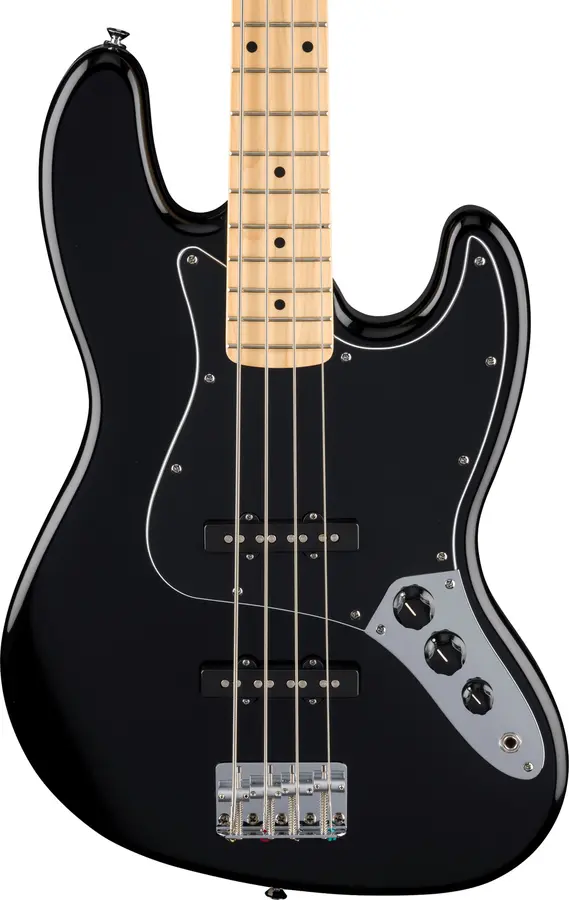 Fender Standard Jazz Bass MN, Black Pickguard, Black 