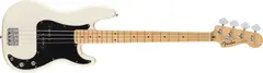 Fender Standard Precision Bass MN, Black Pickguard, Olympic White