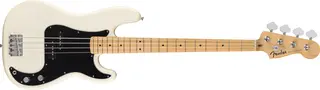 Fender Standard Precision Bass MN, Black Pickguard, Olympic White
