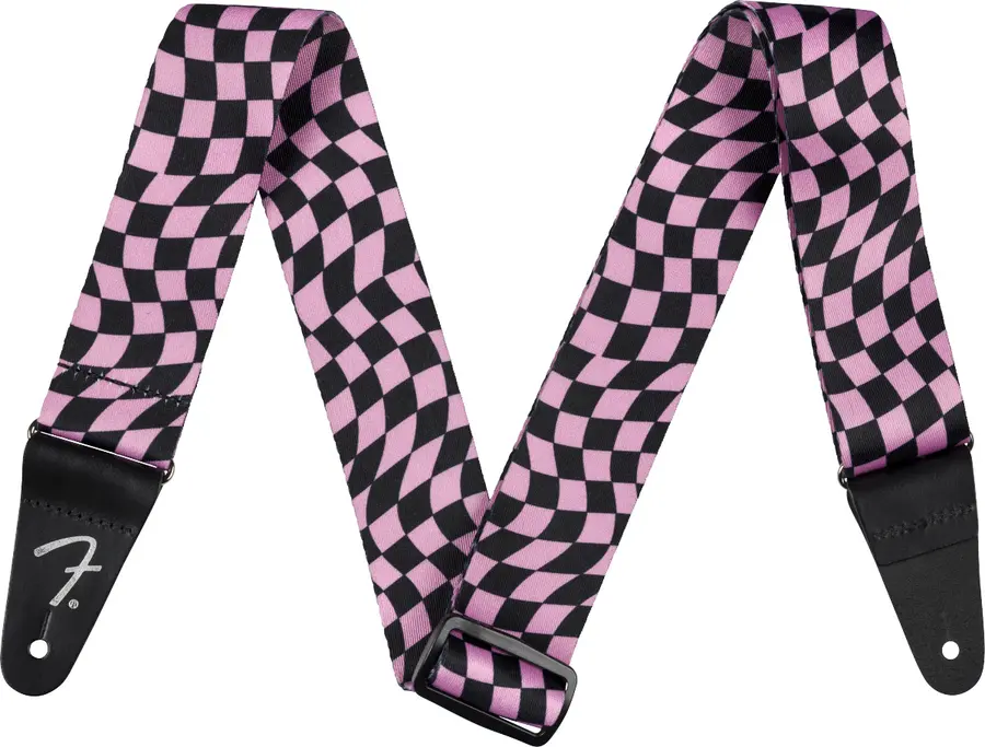 Fender Wavy Checkerboard Reim, Pink Polyester 