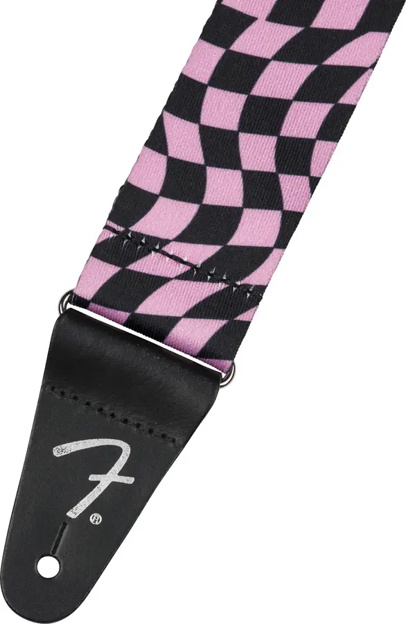 Fender Wavy Checkerboard Reim, Pink Polyester 