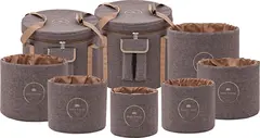 Meinl CSBPSSET3 Crystal Singing Bowl Travel Bag Set, Brown