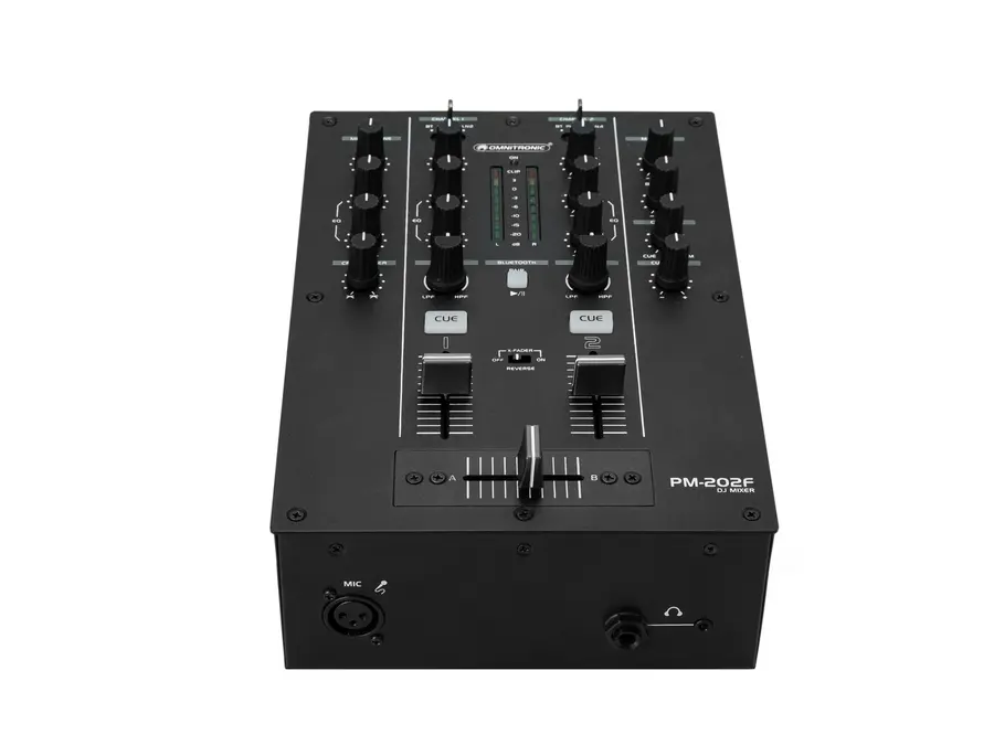 Omnitronic PM-202F 2-kanals DJ Mixer Med Filter og Bluetooth 