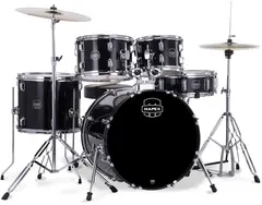 Mapex Comet CM5044FTCDK Drum Set - Black 5-delt sett med stativ, cymbaler og stol