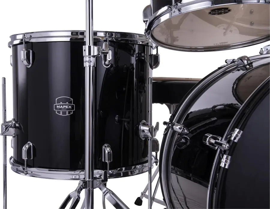 Mapex Comet CM5044FTCDK Drum Set - Black 5-delt sett med stativ, cymbaler og stol 