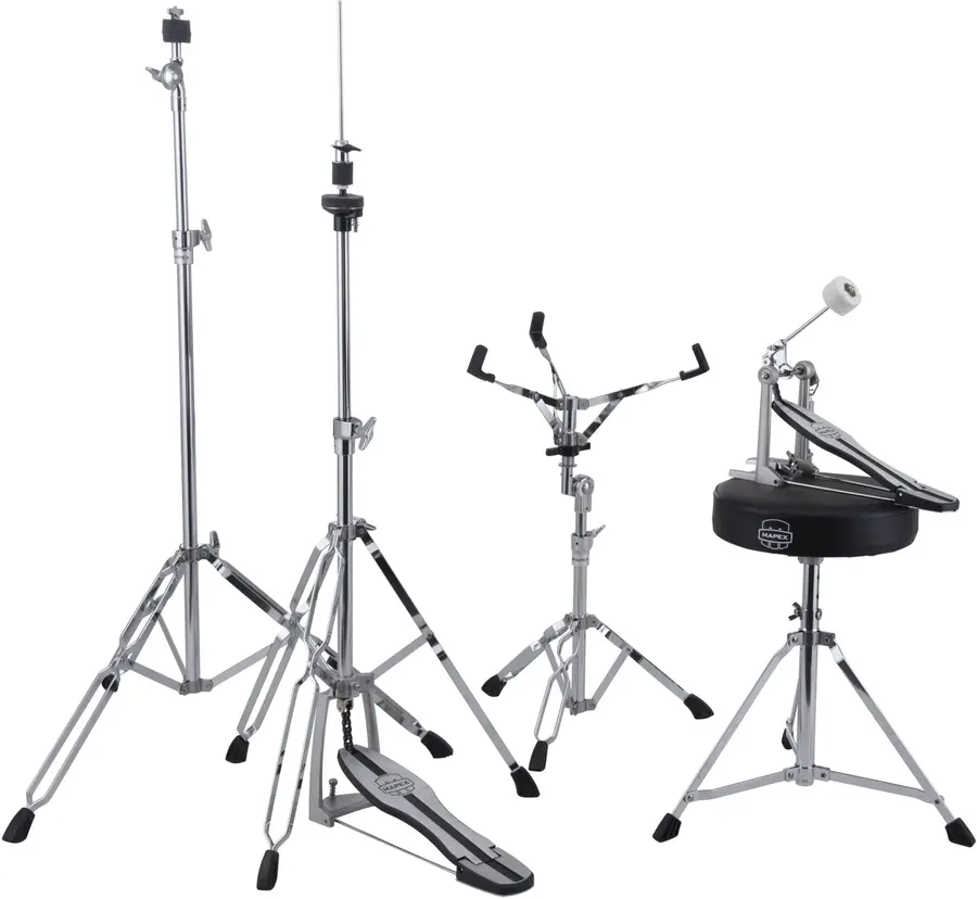 Mapex Comet CM5044FTCDK Drum Set - Black 5-delt sett med stativ, cymbaler og stol 