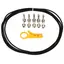 Lava Cable TightRope Loddefritt Kit 10' kabel, 10 R/A plugger, BLACK