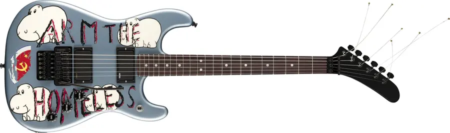 Fender Tom Morello Stratocaster Arm The Homeless, Blue Ice Metallic, RW 