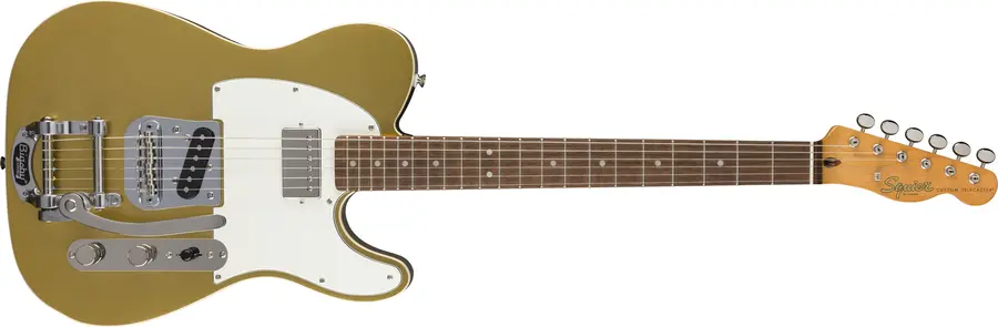 Squier Classic Vibe Custom Telecaster SH, Parchment Pick, Aztec Gold 