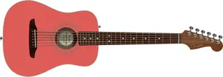 Fender California Standard Redondo Mini with Bag, Spruce Top, Fiesta Red