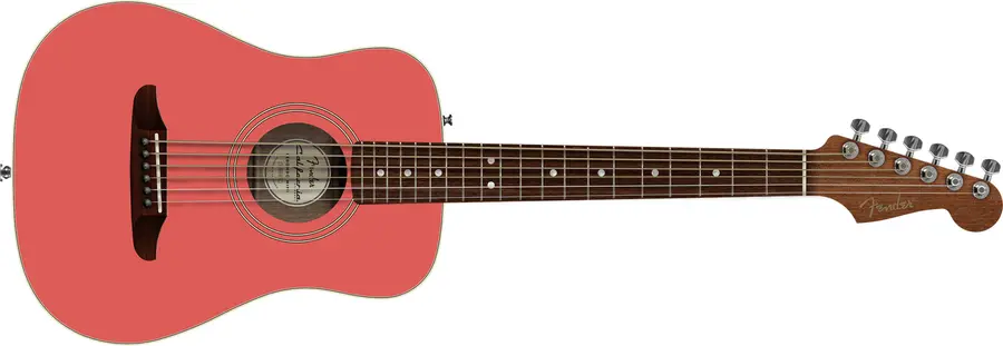 Fender California Standard Redondo Mini with Bag, Spruce Top, Fiesta Red 