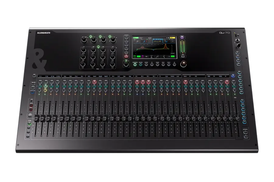 A&H Qu-7D Digitalmikser med Dante 32 Mic/Linje 20+2 Ut 