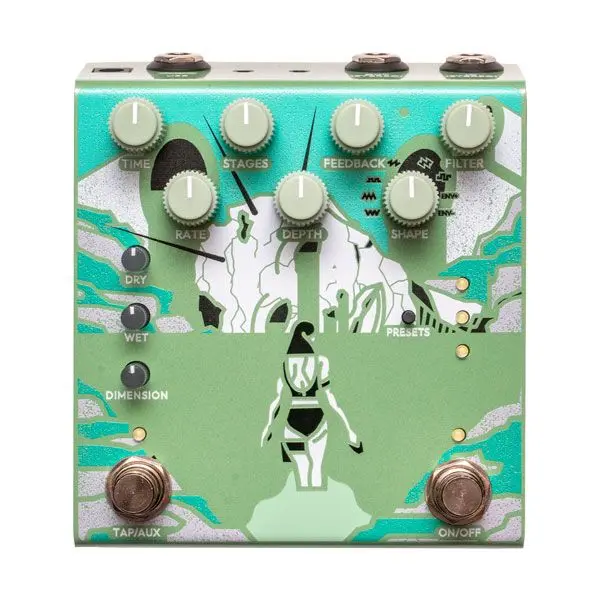 Old Blood Noise Bathing Luminal Delay Pedal in Algae finish 