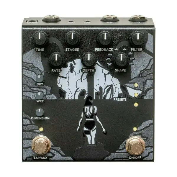 Old Blood Noise Bathing Ink Luminal Delay Pedal in Ink finish 