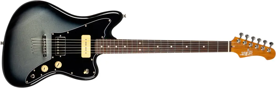Jet Guitars JJ-350 Baritone Moonburst Silver 