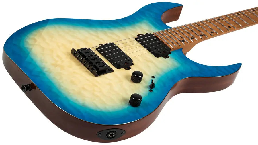 Spira Guitars S-500 QAB Trans Aqua Blue 