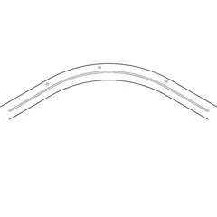 TOSO Supertrac Bue 300 mm, radius 90° Sort, 0,5m x 0,5m
