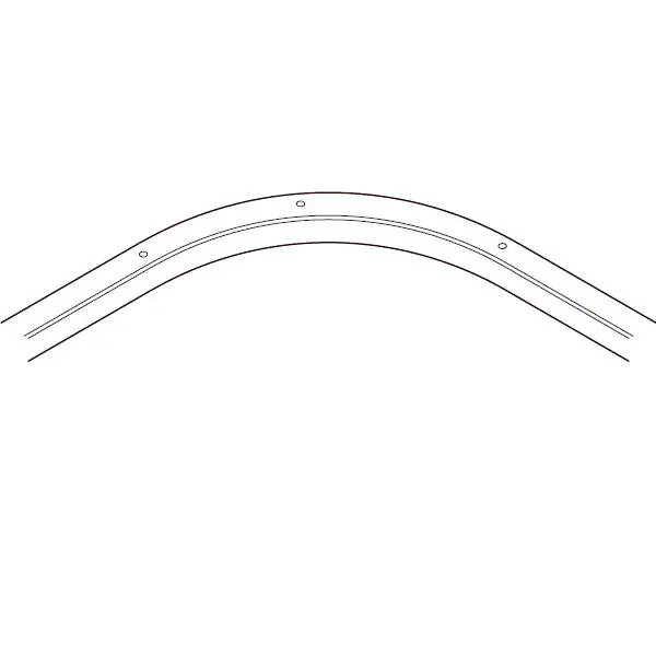 TOSO Supertrac Bue 300 mm, radius 90° Sort, 0,5m x 0,5m 