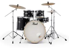 Pearl Export 5pc Trommesett Jet Black Med HW+cymbaler (EXX725SNBR/C31)
