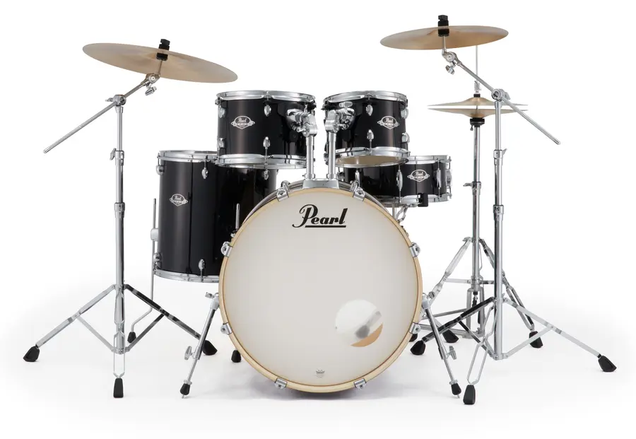 Pearl Export 5pc Trommesett Jet Black Med HW+cymbaler (EXX725SNBR/C31) 