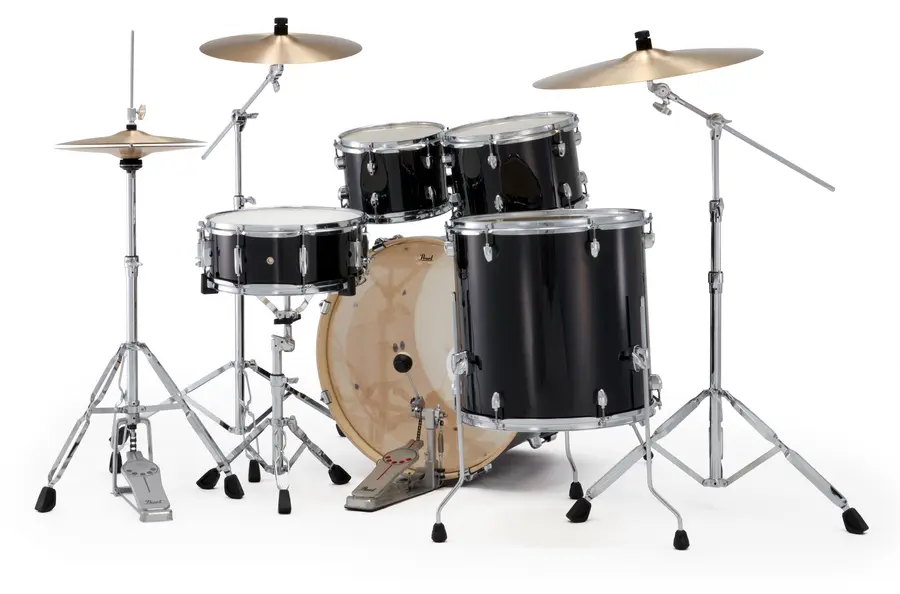 Pearl Export 5pc Trommesett Jet Black Med HW+cymbaler (EXX725SNBR/C31) 