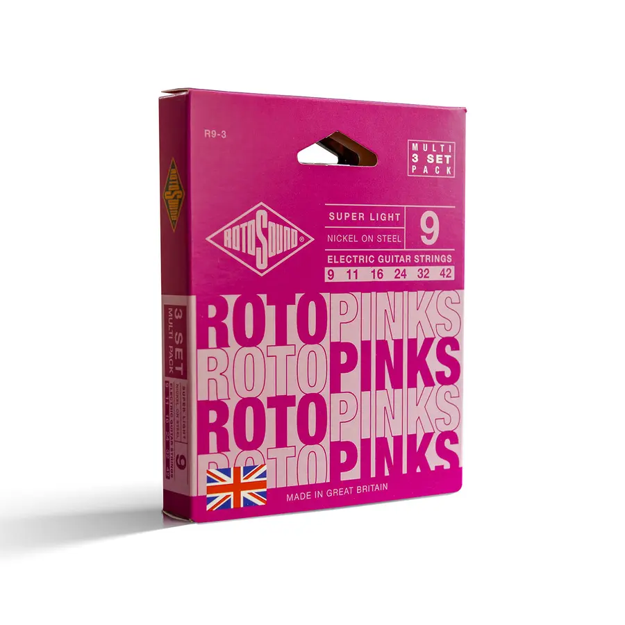 Rotosound R9 Pink 9-42 (3-Pack) (009-042) 