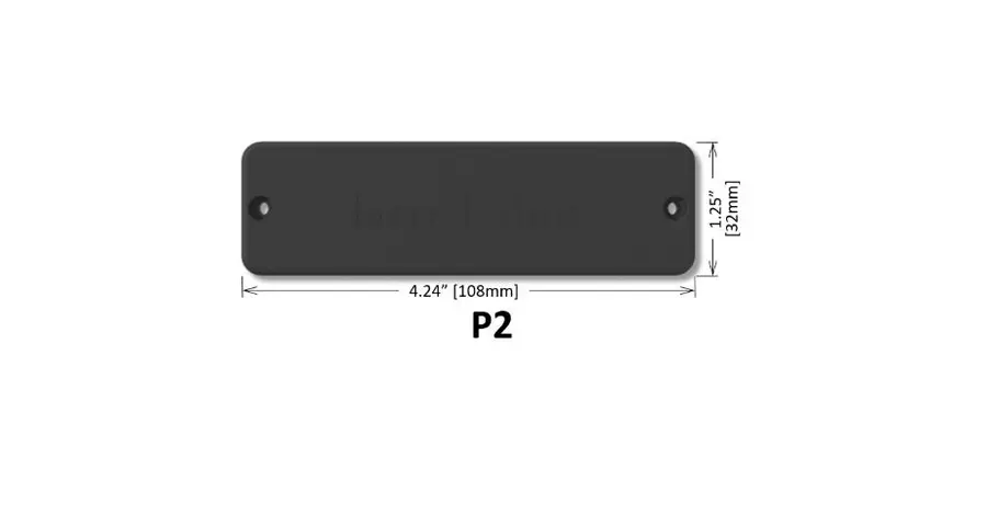 Bartolini 5-String P2 Shape J Soapbar (P25J-T), Bridge, Black 