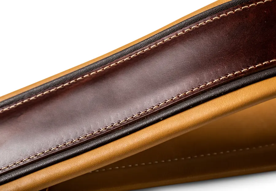 Taylor Ascension Strap, Cordovan Leather 3.0" Cordovan, Black, Butterscotch 