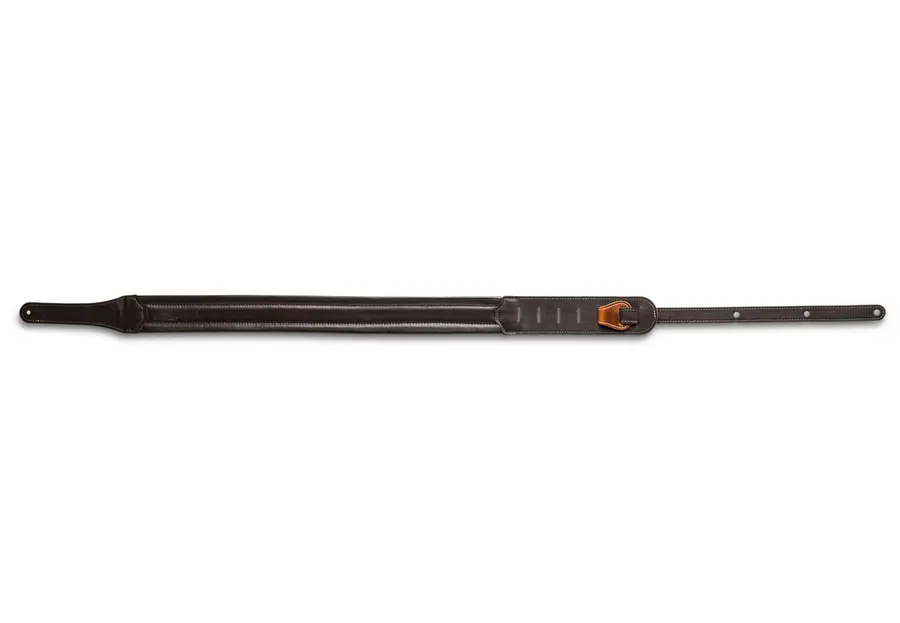Taylor Century Strap, Med Brown Leather 2.5" Med Brown/Butterscotch/Black 